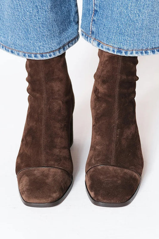 Square toe heeled boots