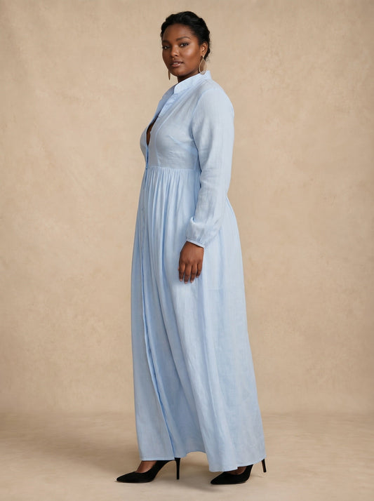 Celine Blue Maxi Dress