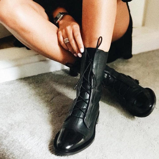 Elegant Leather Heeled Boots
