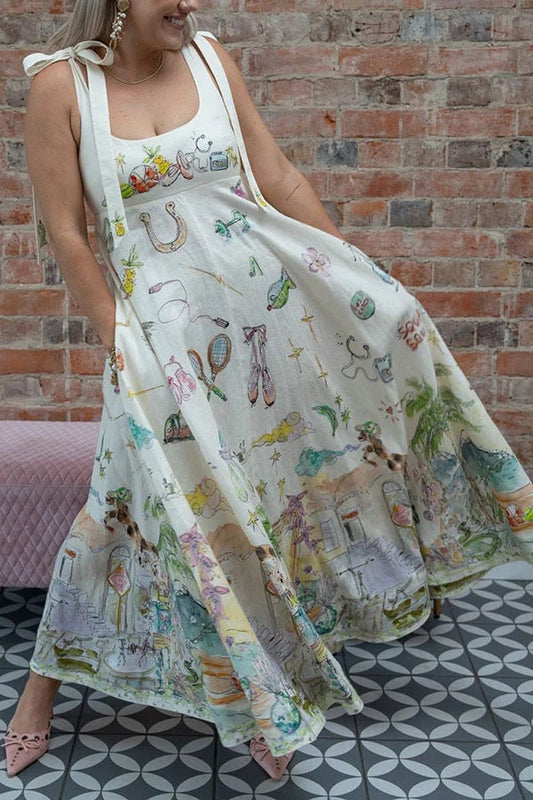 Sandra | Elegant Printed Maxi Dress