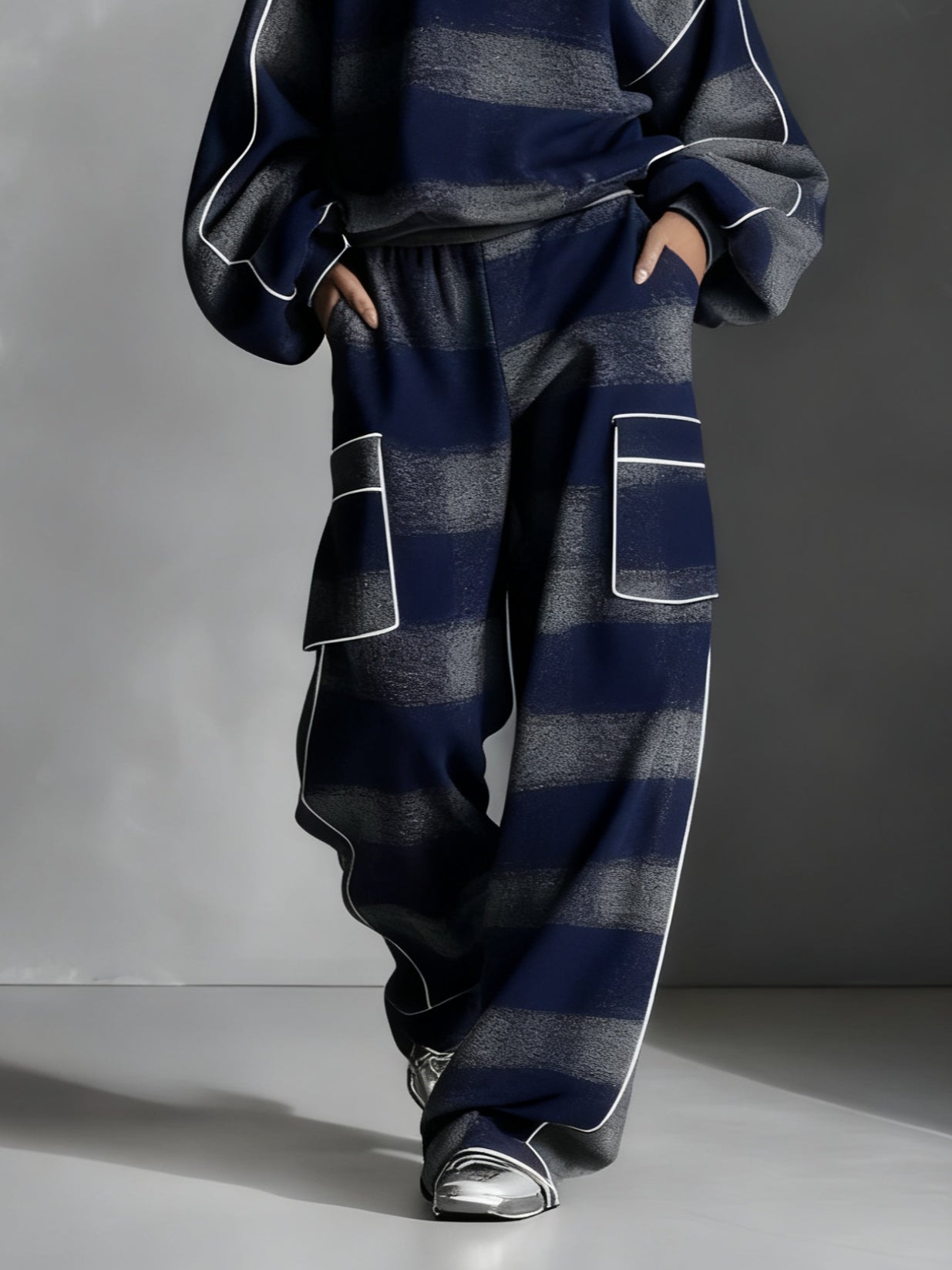 Hannah Plaid Sweatshirt and Pants Set