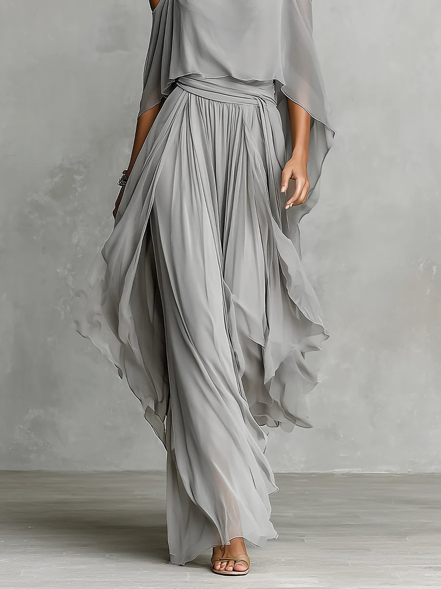 Eudora Chiffon Camisole and Trousers Set