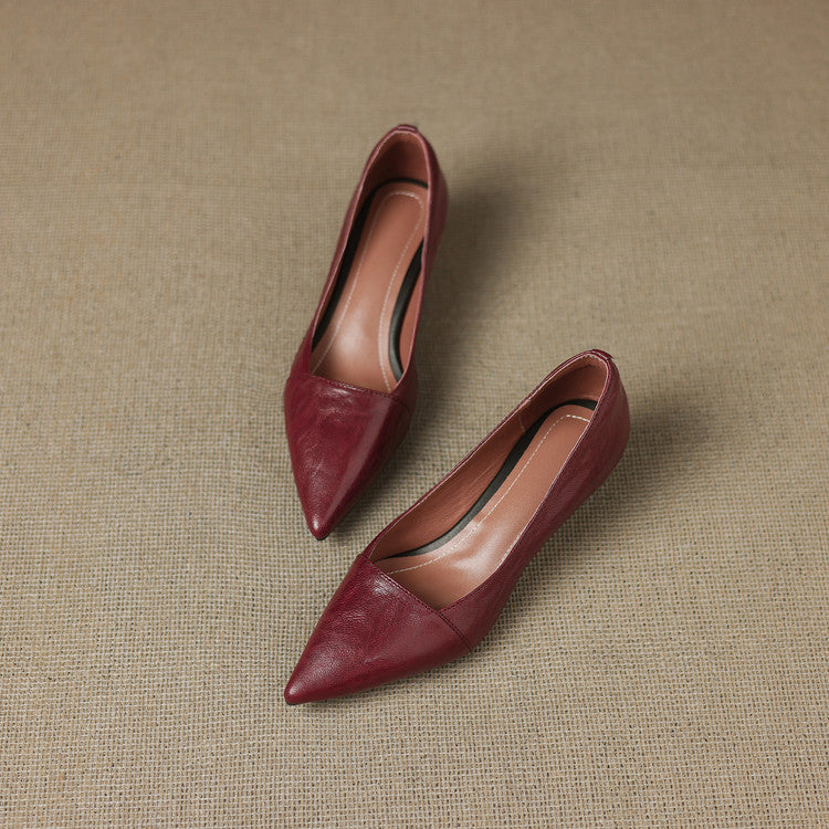 Selly Genuine Leather Heels