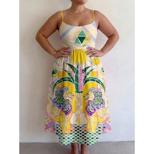 Zephyrelle | Sun Temple Midi Dress