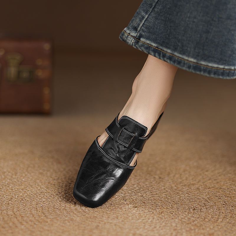 Genuine Leather Mules