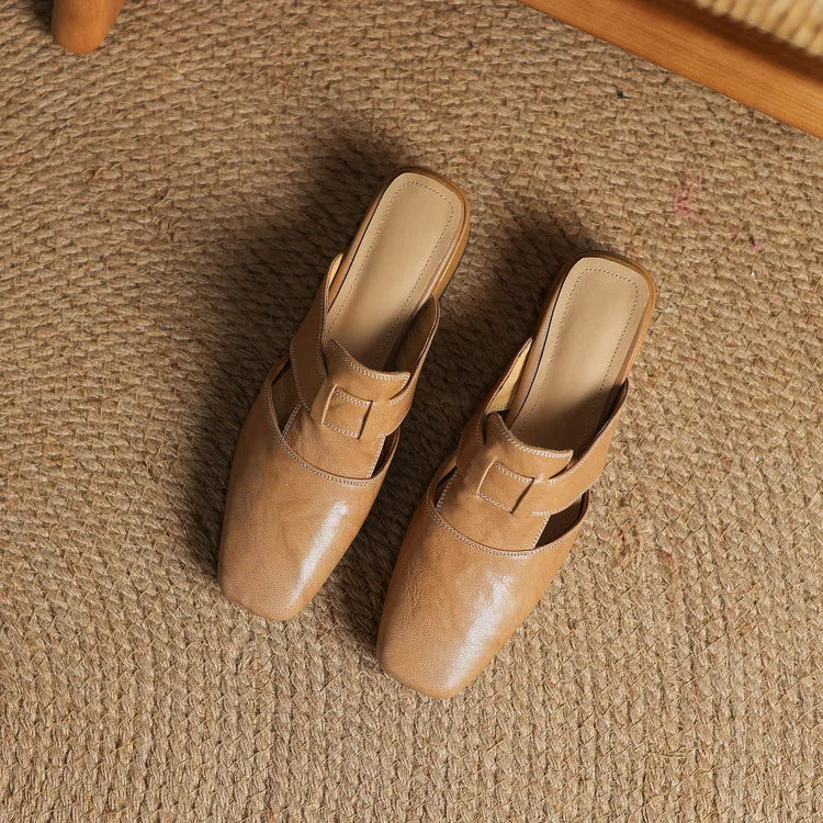 Serena Genuine Leather Mules