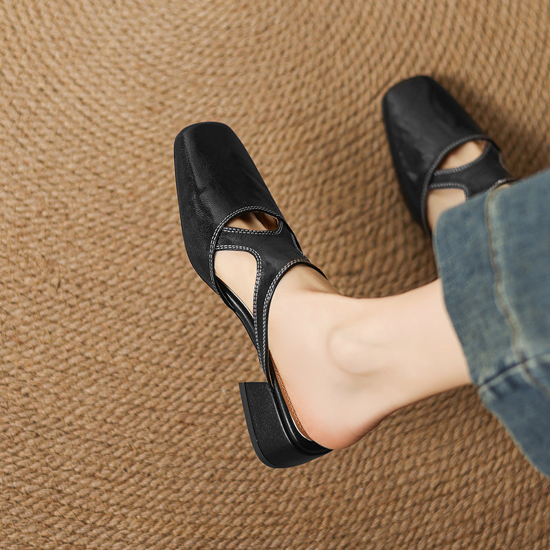 Dessa Genuine Leather Mules