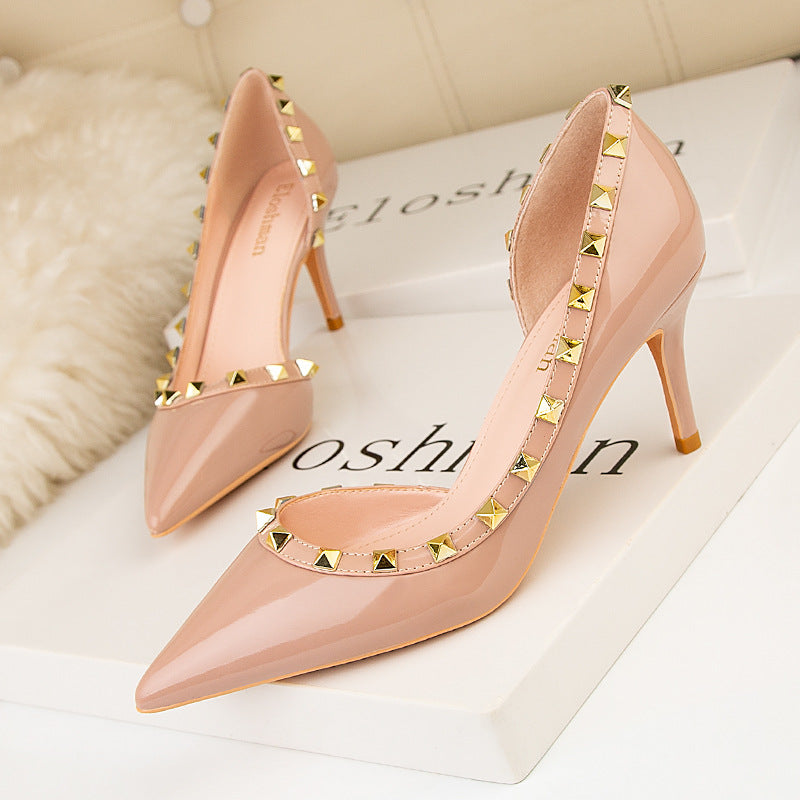 Cazia D’Orsay Patent Leather Heels