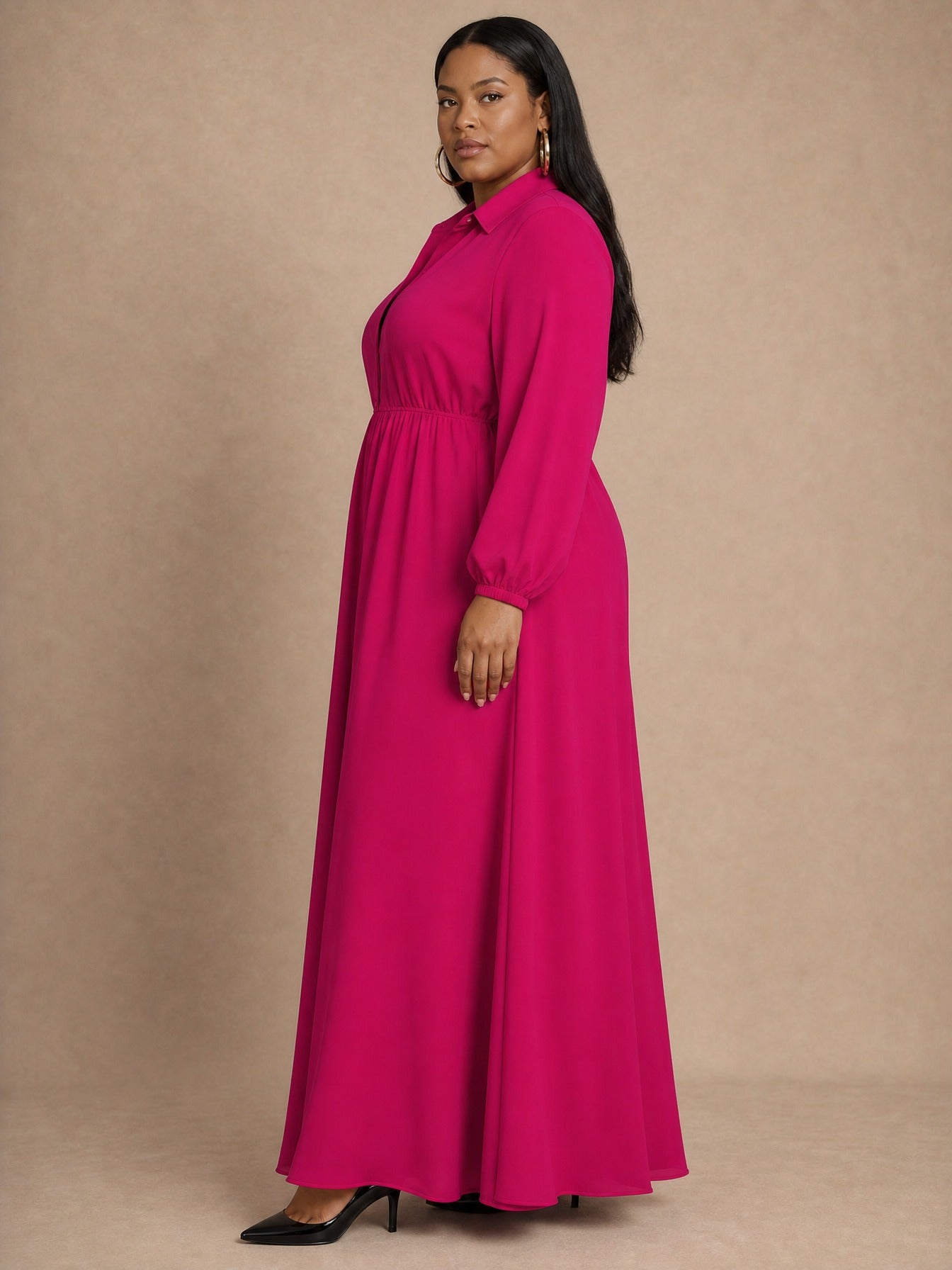 Celine Dark Pink Maxi Dress