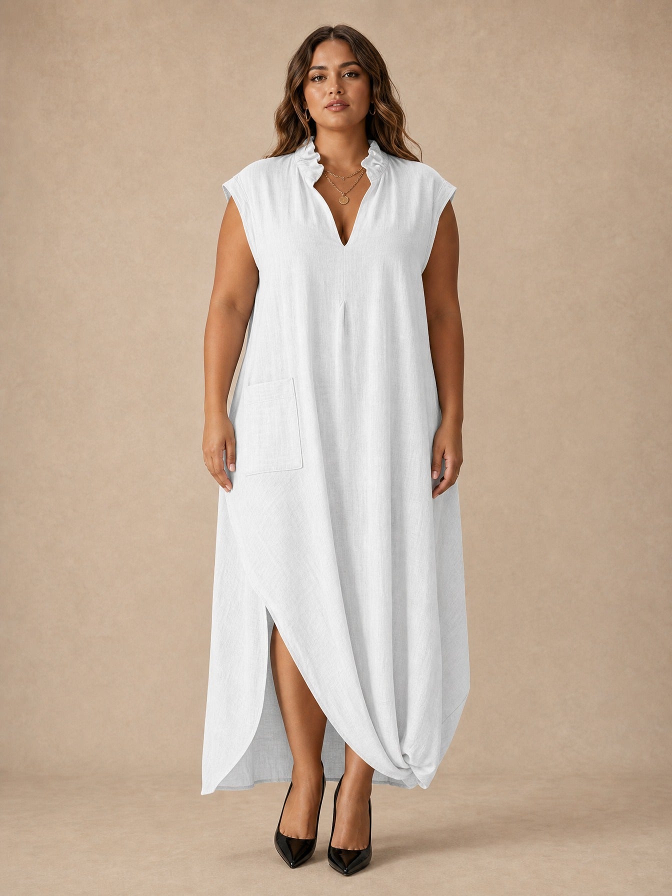 Elara Ruffle Maxi Dress