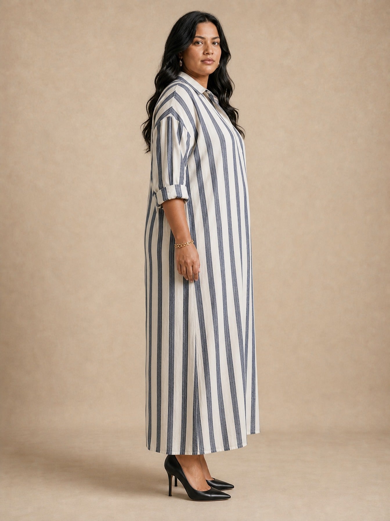Liora Stripe Oversized Maxi Dress