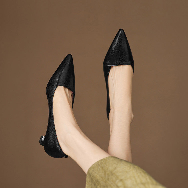 Selly Genuine Leather Heels