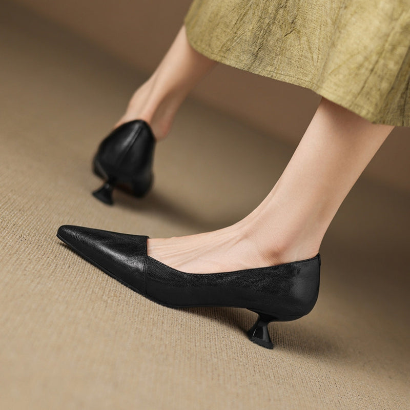 Selly Genuine Leather Heels