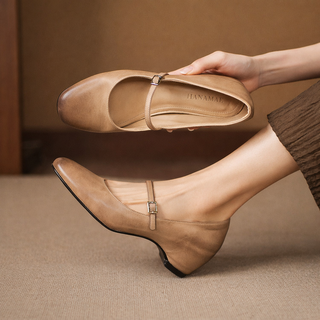 Deyra Genuine Leather Pumps