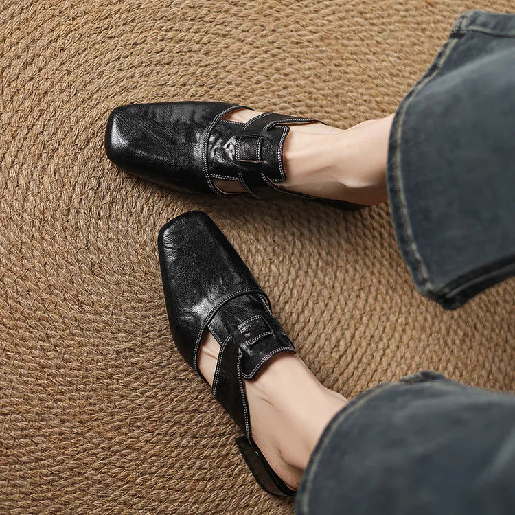 Serena Genuine Leather Mules