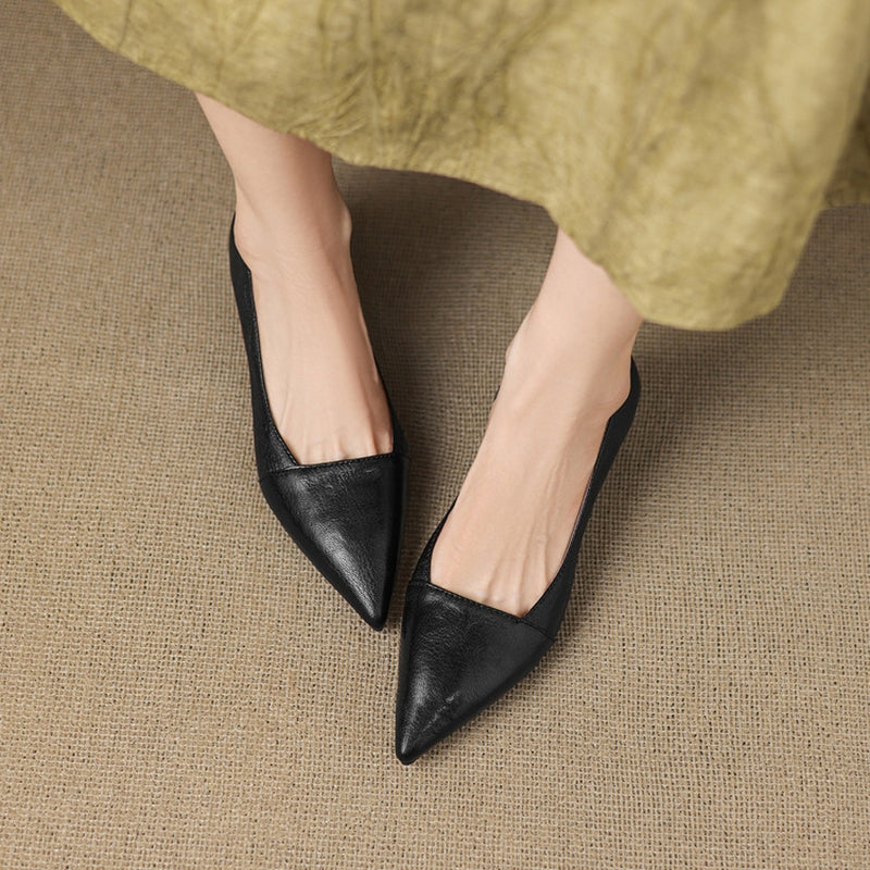 Selly Genuine Leather Heels