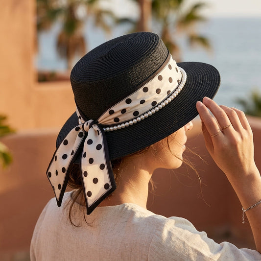 Polka Dot Pearl Sunhat