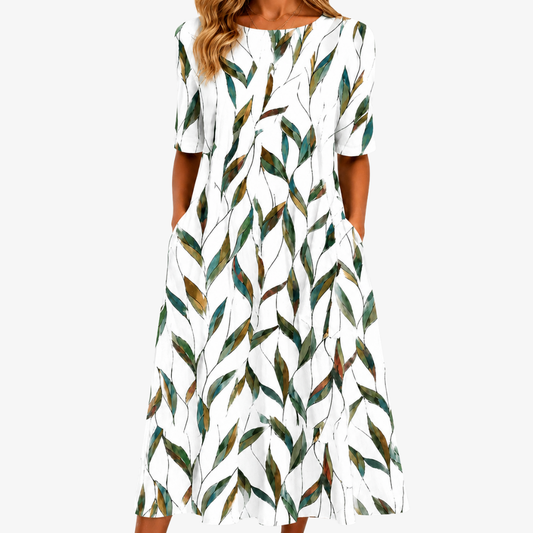Robe Midi à Poches Botanique Prairie Willow