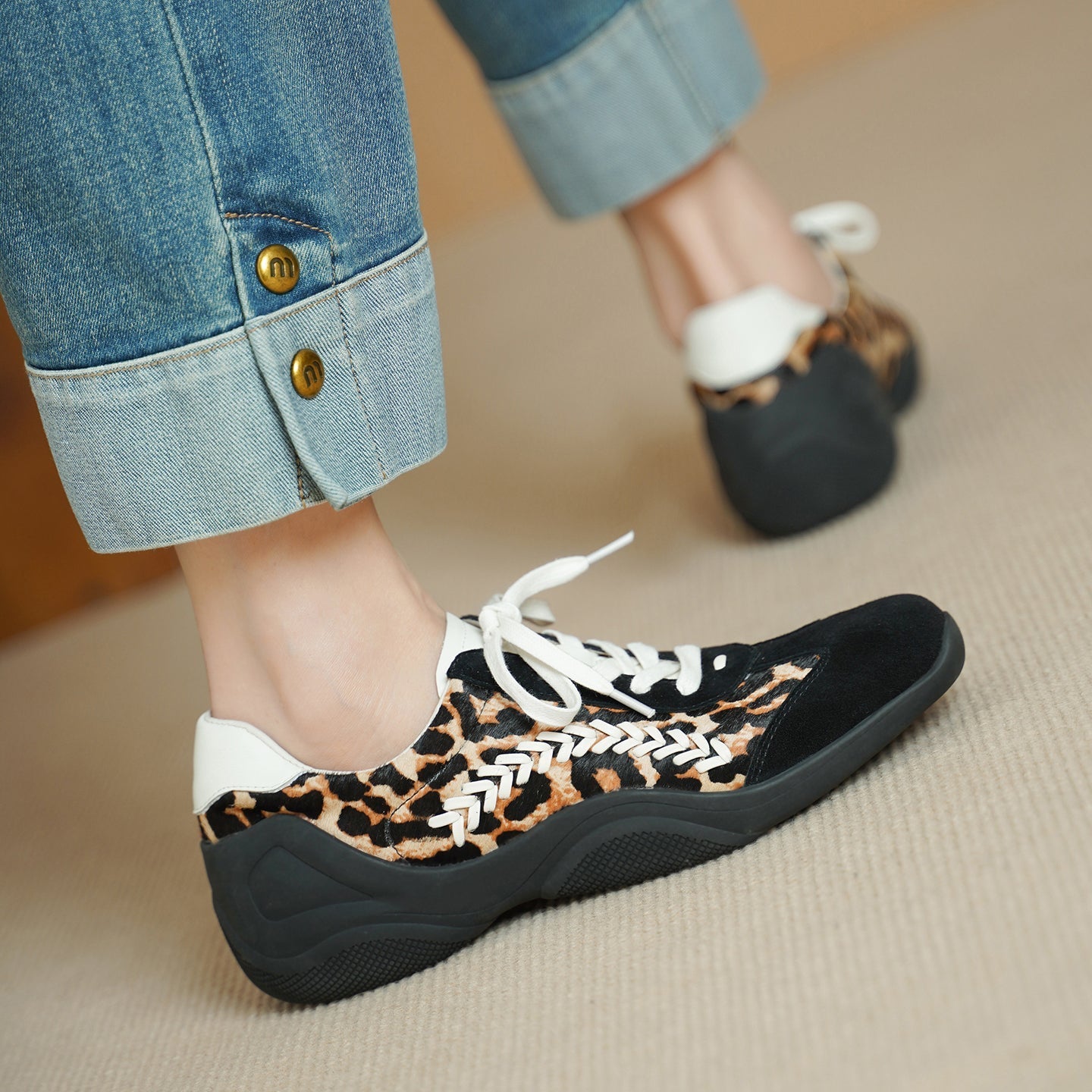 Lea Genuine Suede Sneakers