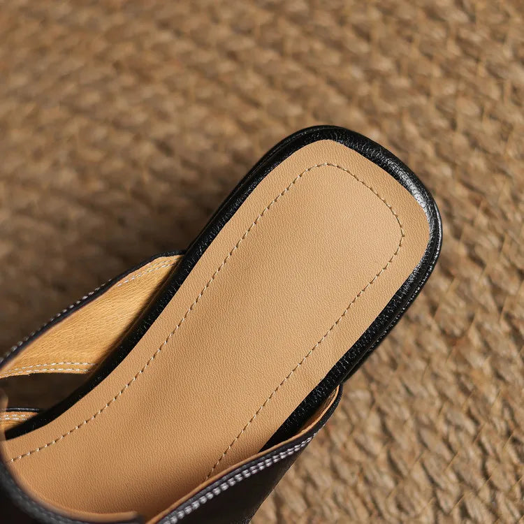 Serena Genuine Leather Mules