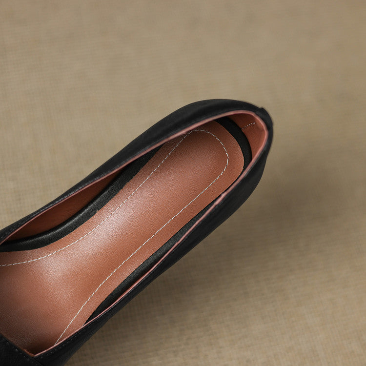 Selly Genuine Leather Heels