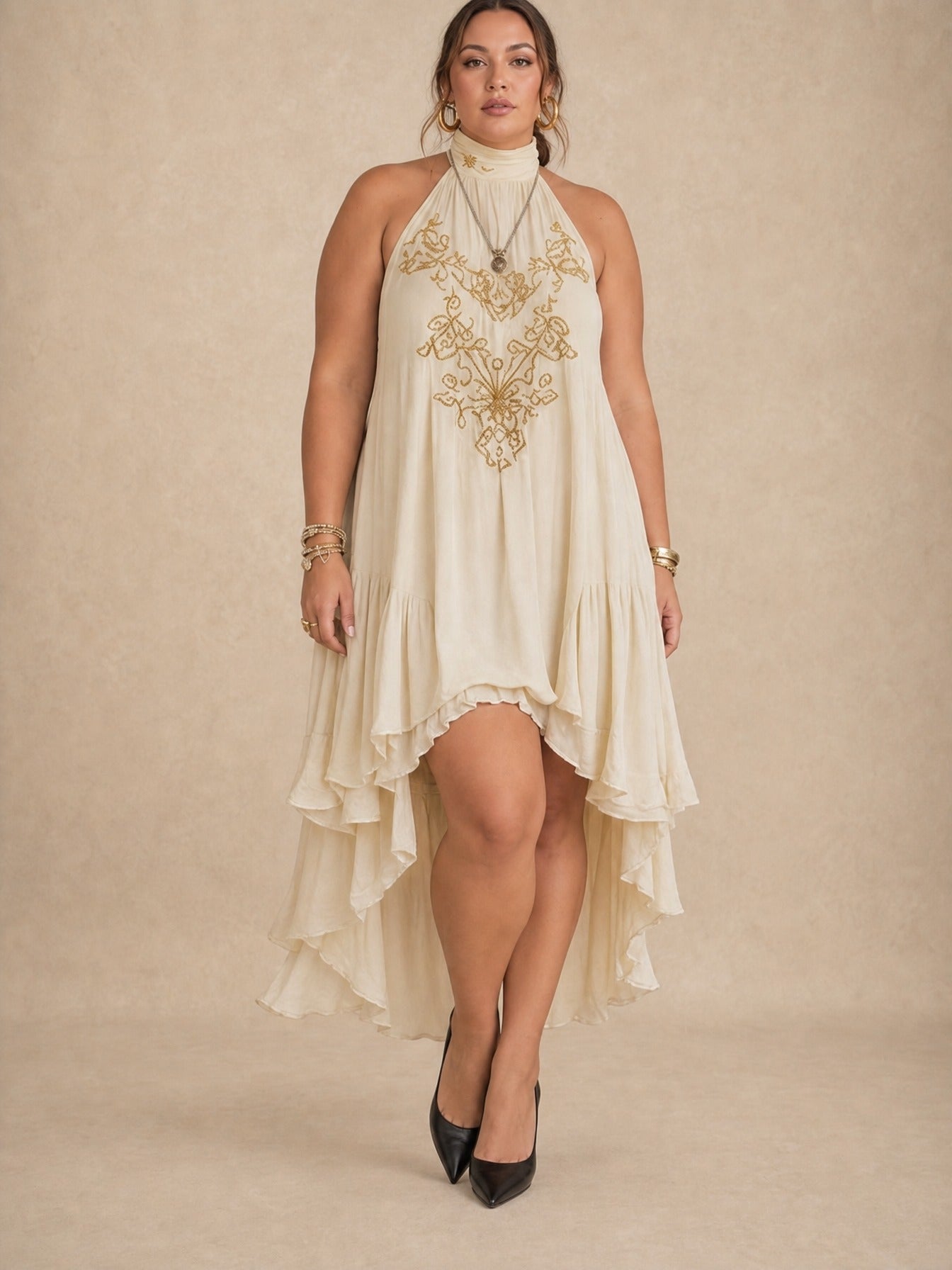 Zahara Embroidered Maxi Dress