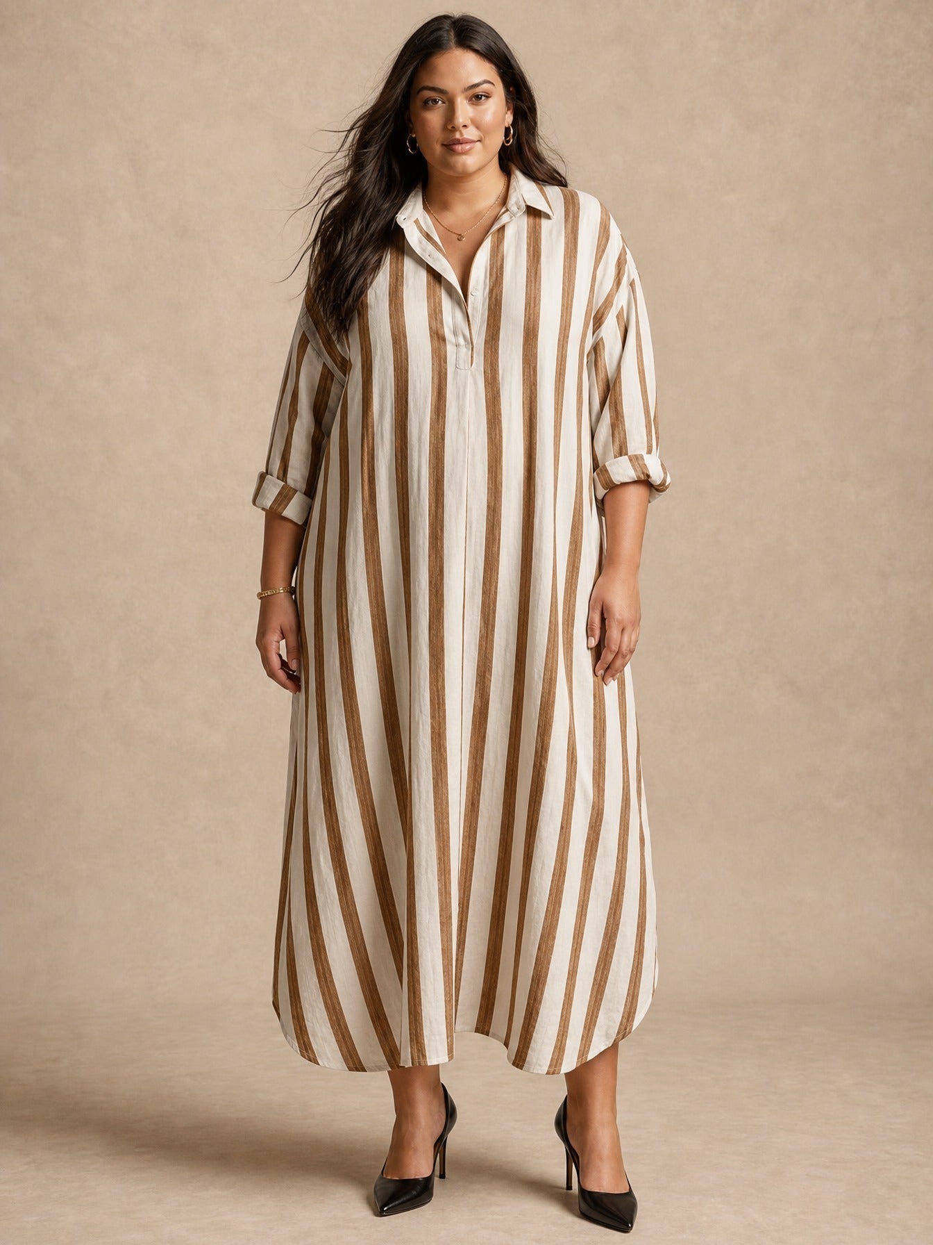 Liora Stripe Oversized Maxi Dress