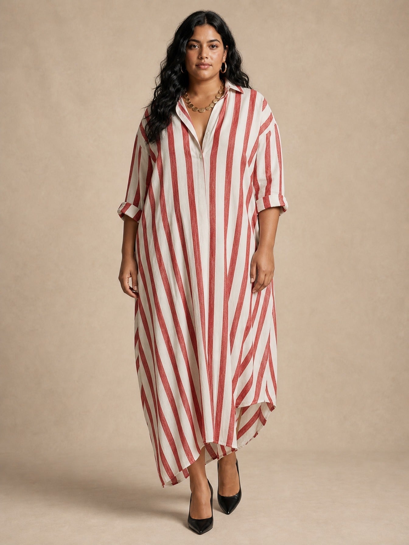 Liora Stripe Oversized Maxi Dress