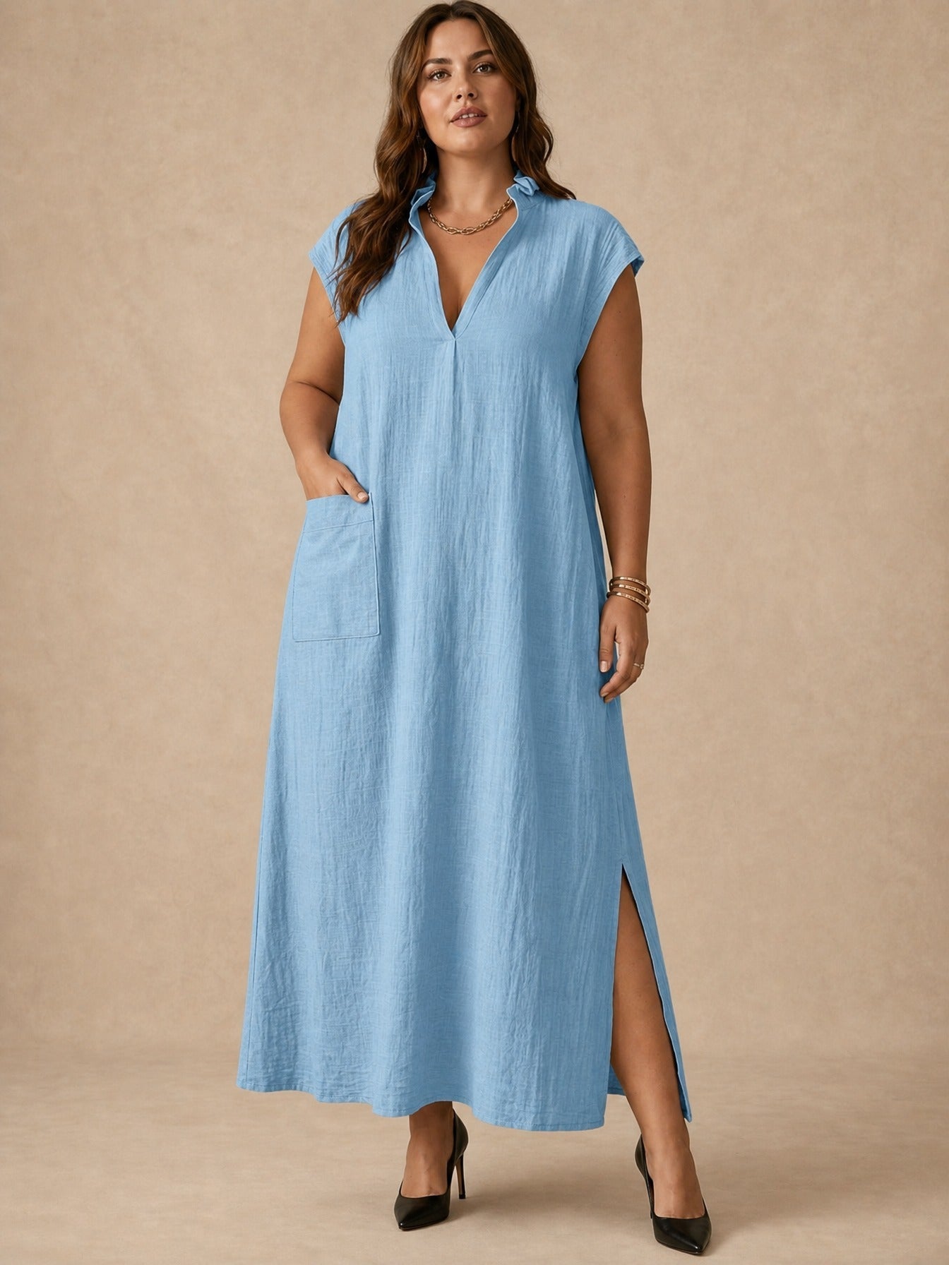 Elara Ruffle Maxi Dress