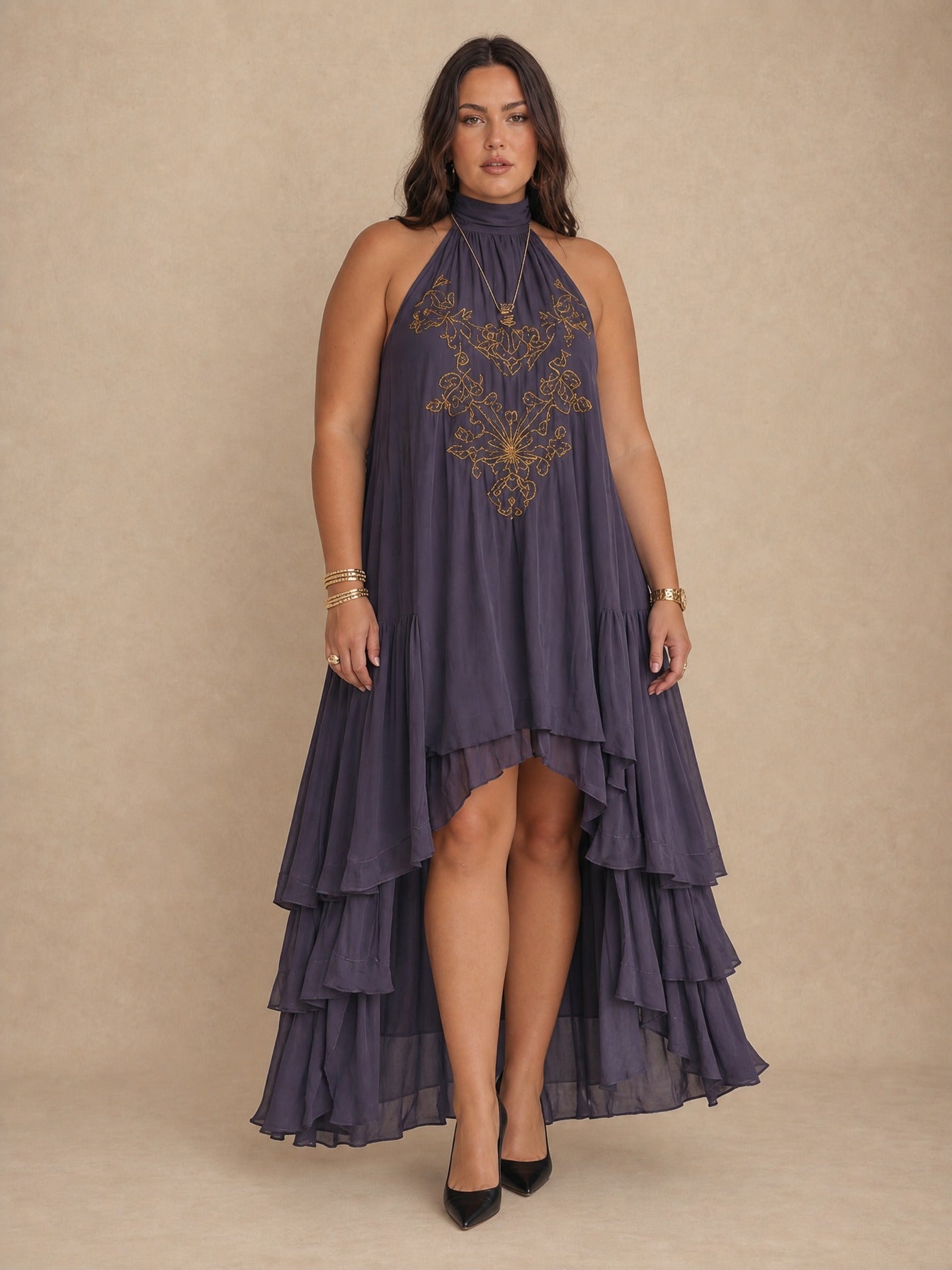 Zahara Embroidered Maxi Dress