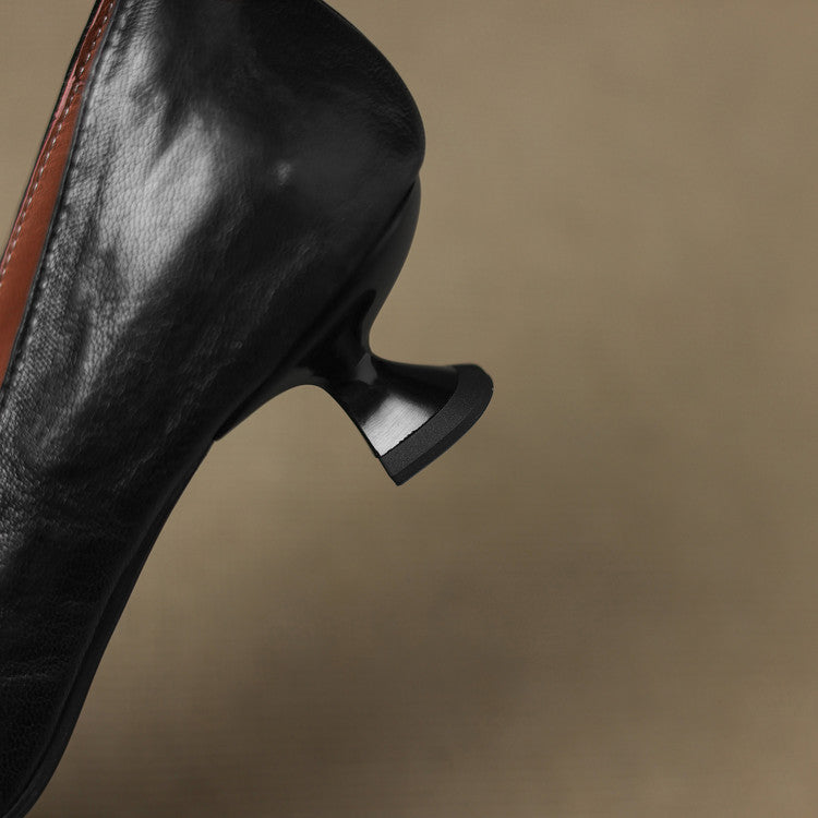 Selly Genuine Leather Heels
