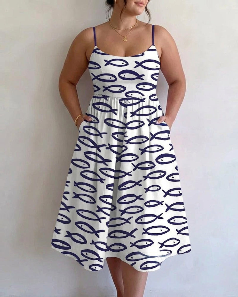 Sablewyn | Coastal Sketch Midi Dress