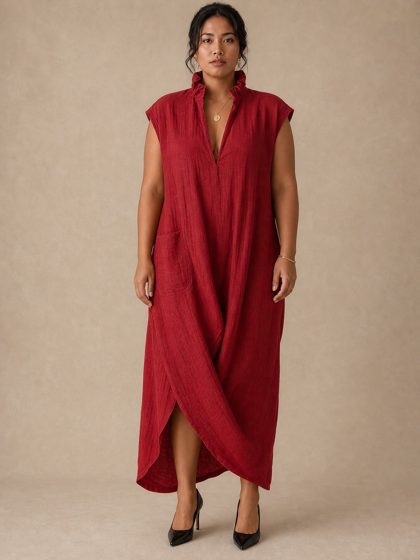 Elara Ruffle Maxi Dress