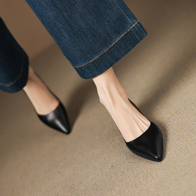 Meya Genuine Leather Flats