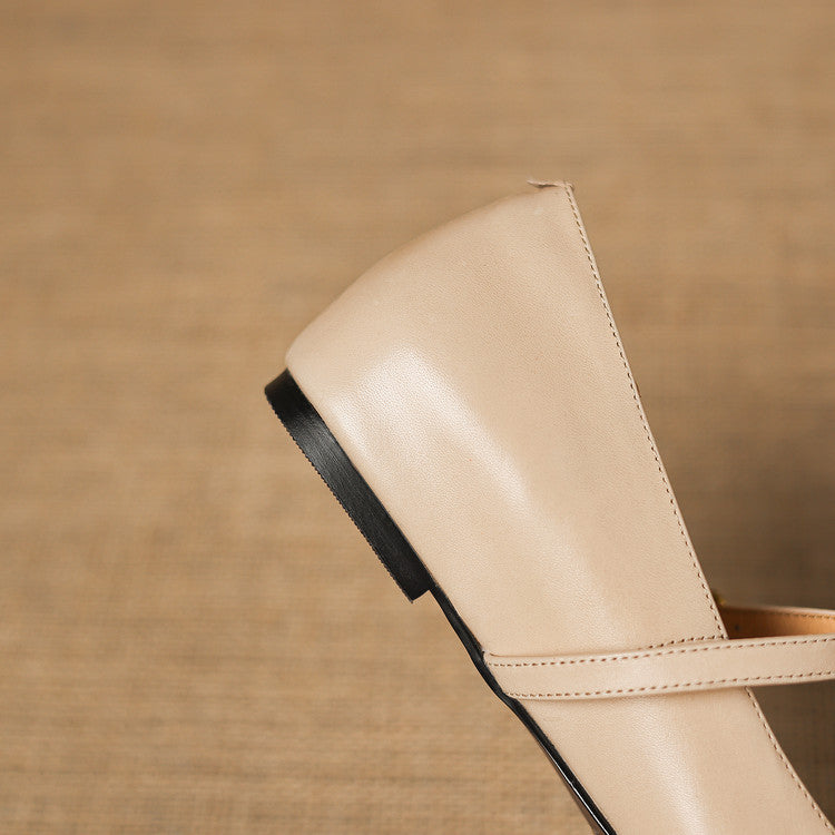 Syla Genuine Leather Flats