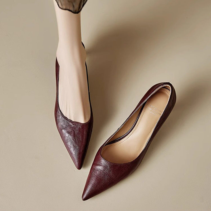 Kolen Genuine Leather Heels