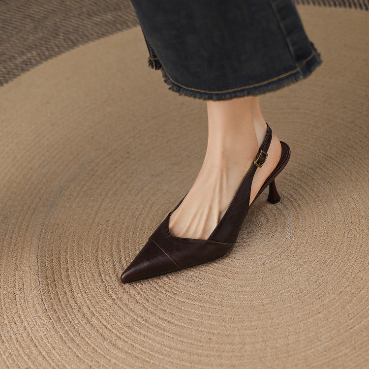Myla Genuine Leather Heels
