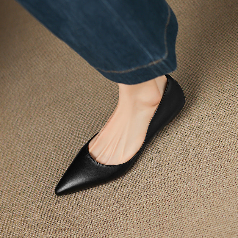 Meya Genuine Leather Flats