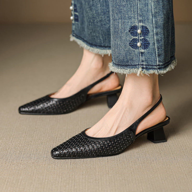 Aden Genuine Leather Slingbacks
