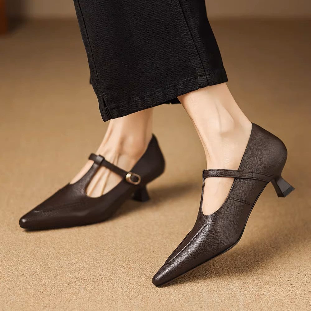 Tirea Genuine Leather Heels
