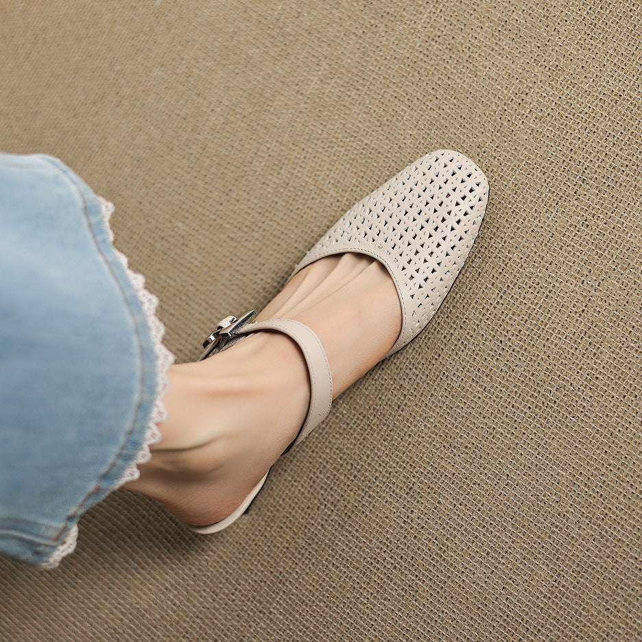 Nilda Genuine Leather Mules