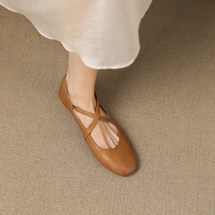 Zeor Genuine Leather Flats
