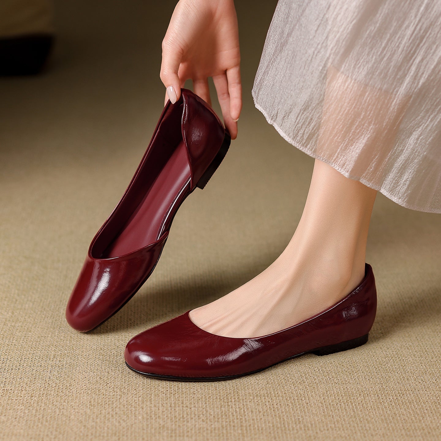 Melza Genuine Leather Flats