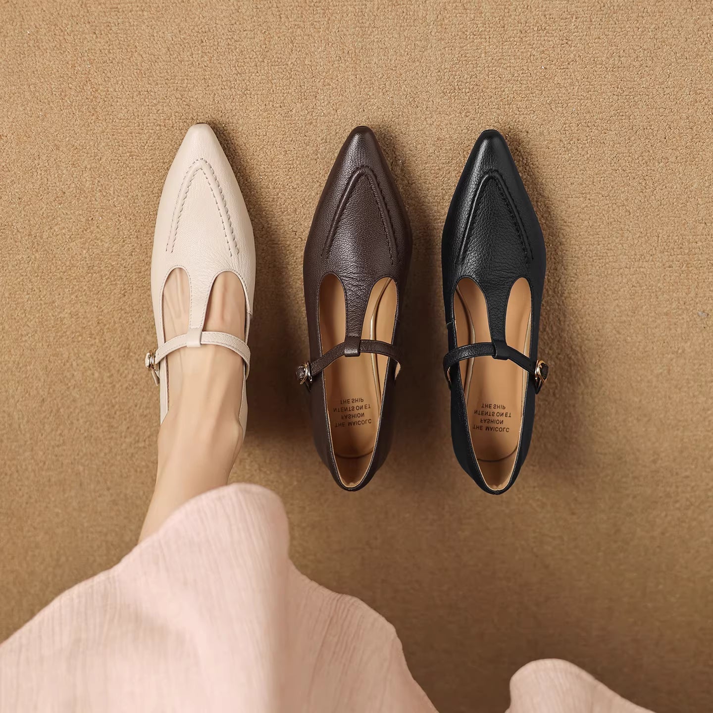Tirea Genuine Leather Heels
