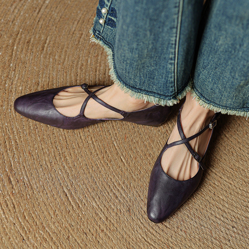 Lorne Genuine Leather Flats