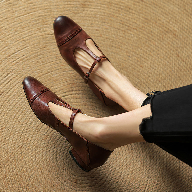 Bia Genuine Leather Flats