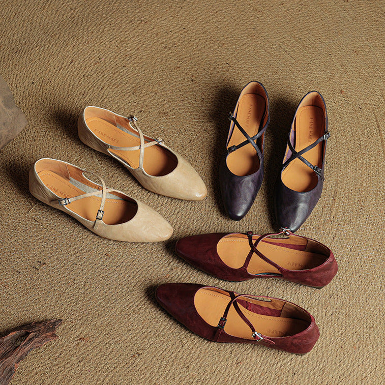 Lorne Genuine Leather Flats
