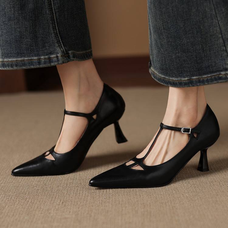 Lucia Genuine Leather Heels