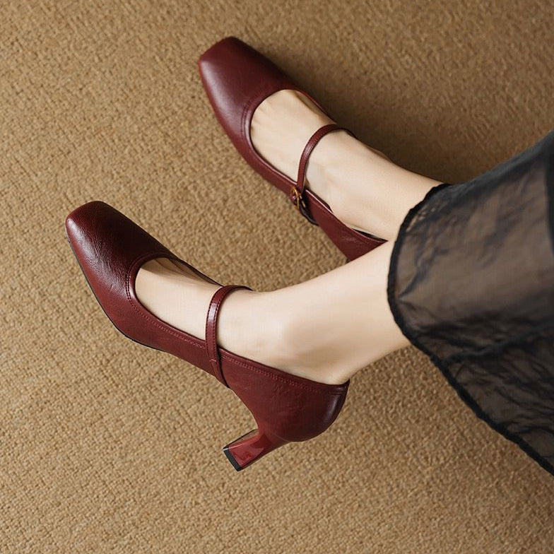 Lizel Leather Heels