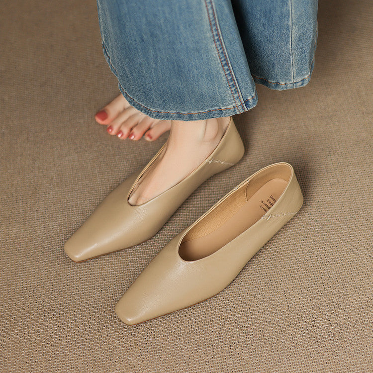 Amira Genuine Leather Flats